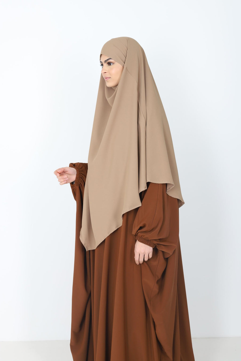 Khimar soie de medine court