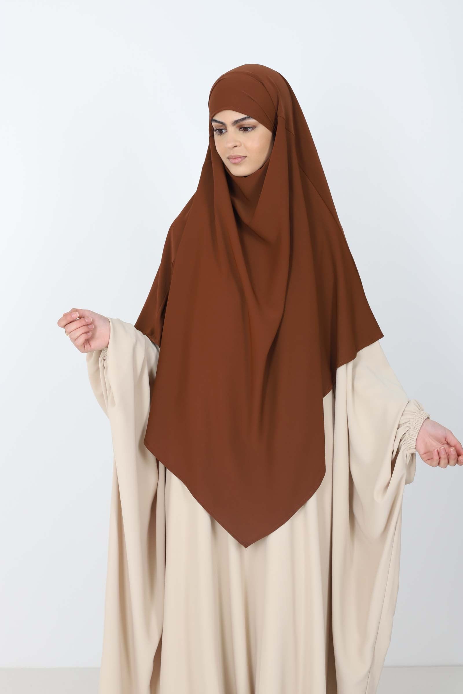 Khimar soie de medine court