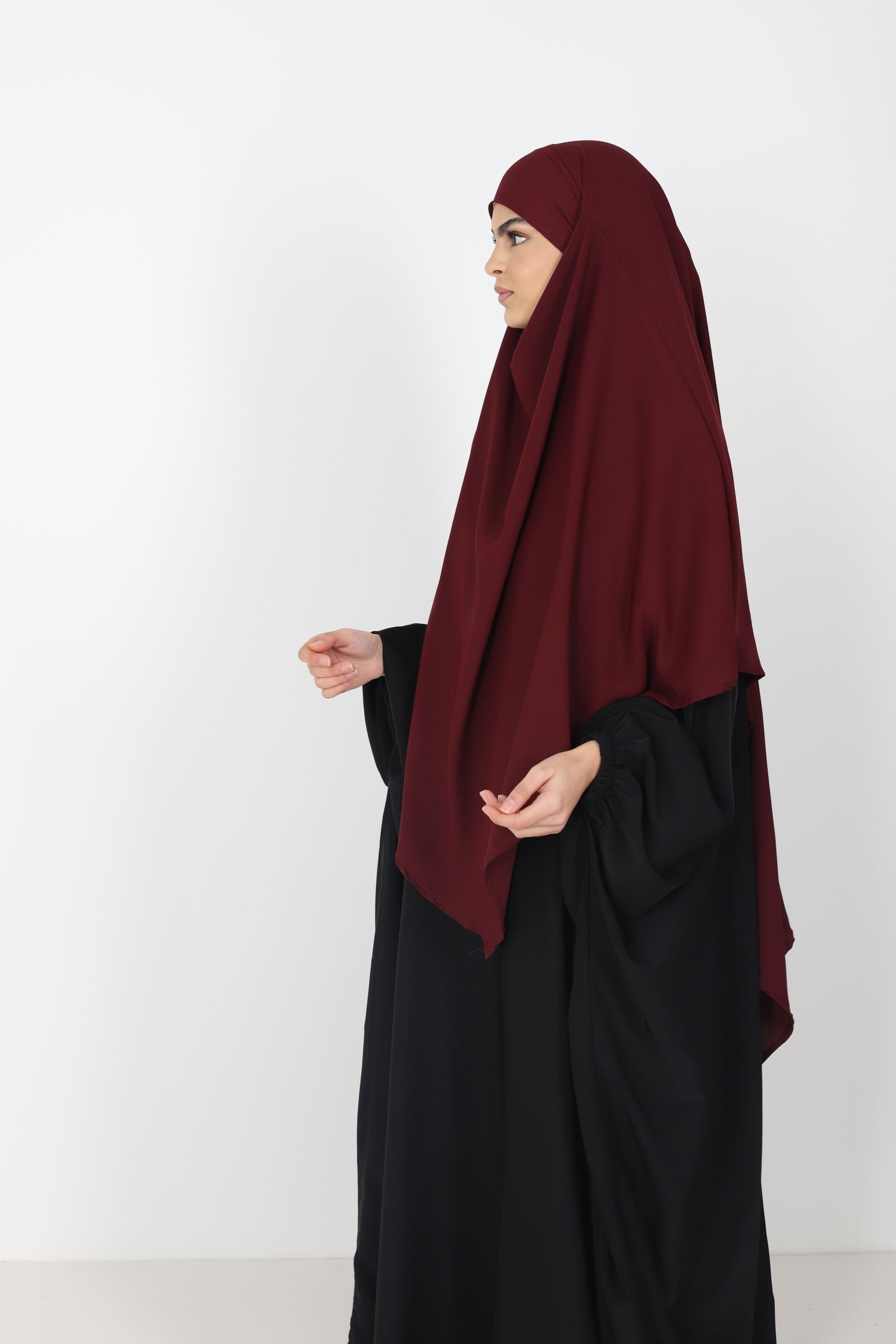 Khimar soie de medine court