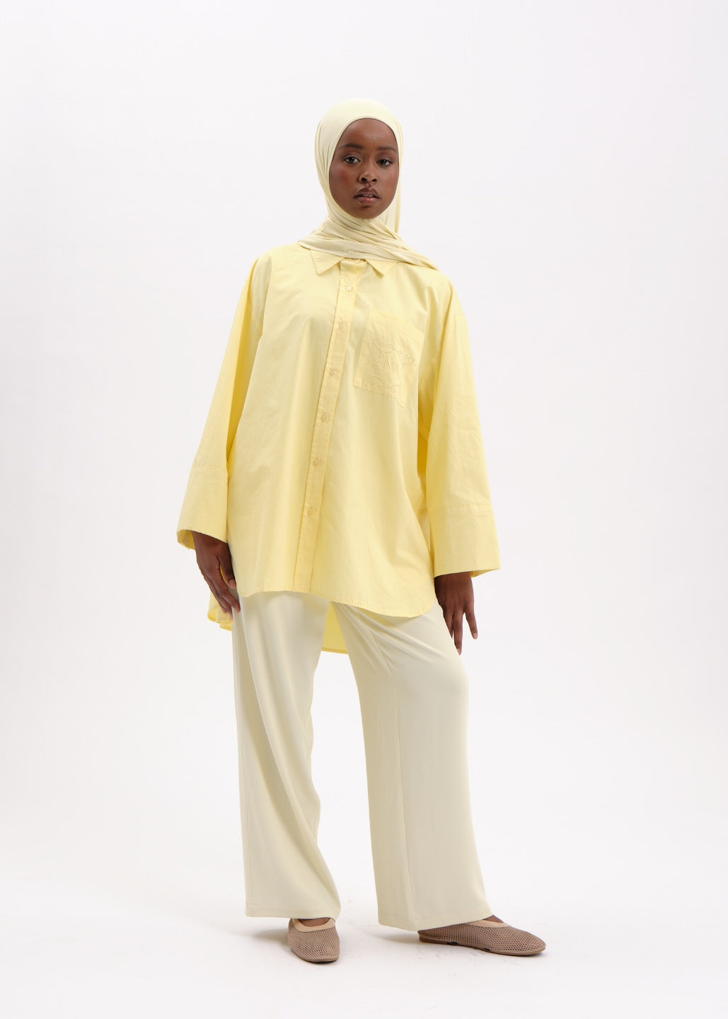 Chemise oversize citron