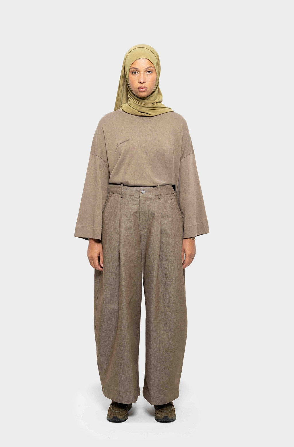 Pantalon barrel kaki JNA