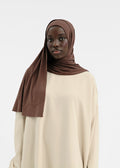 Easy-fit hijab marron