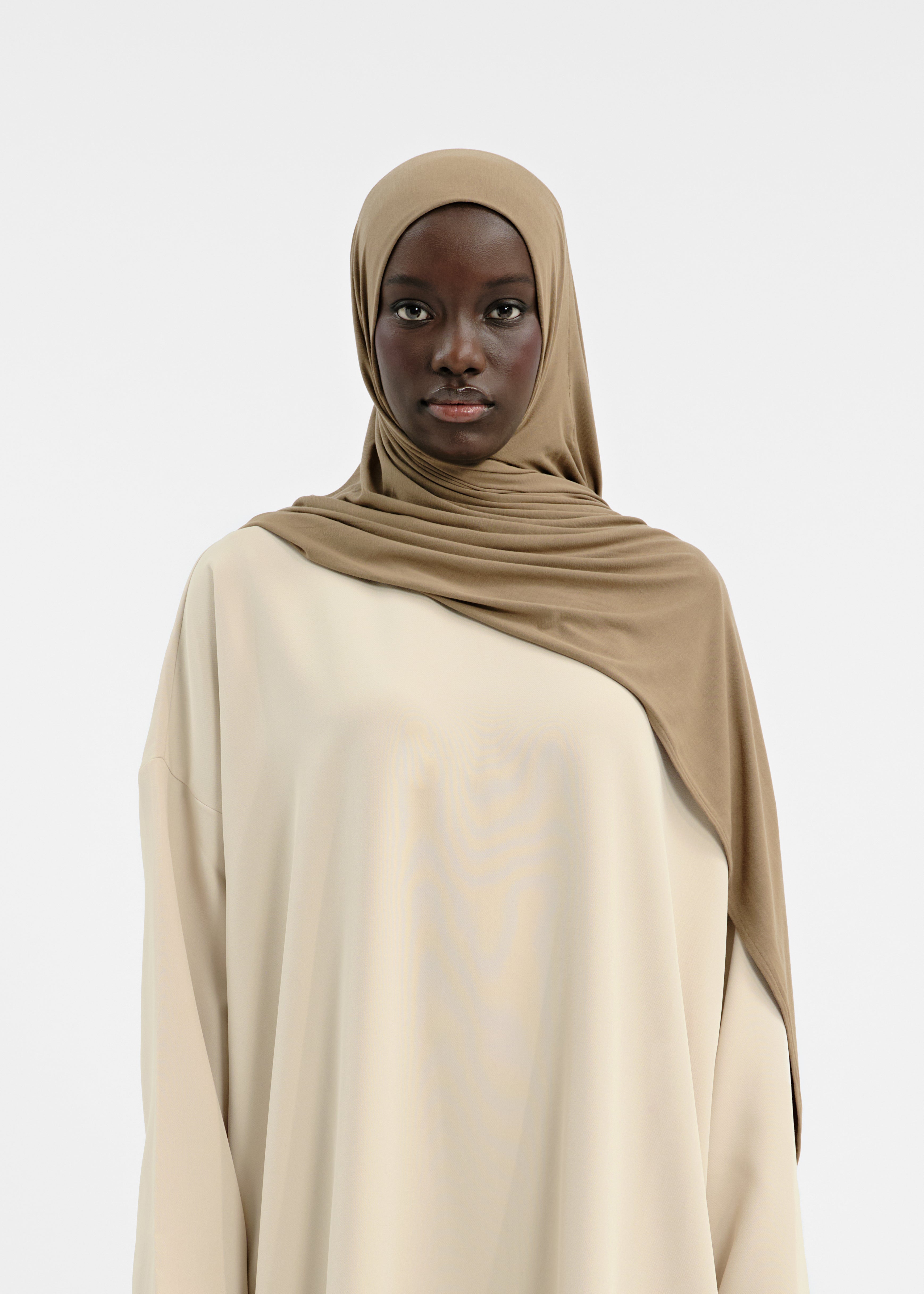 Easy-fit hijab taupe