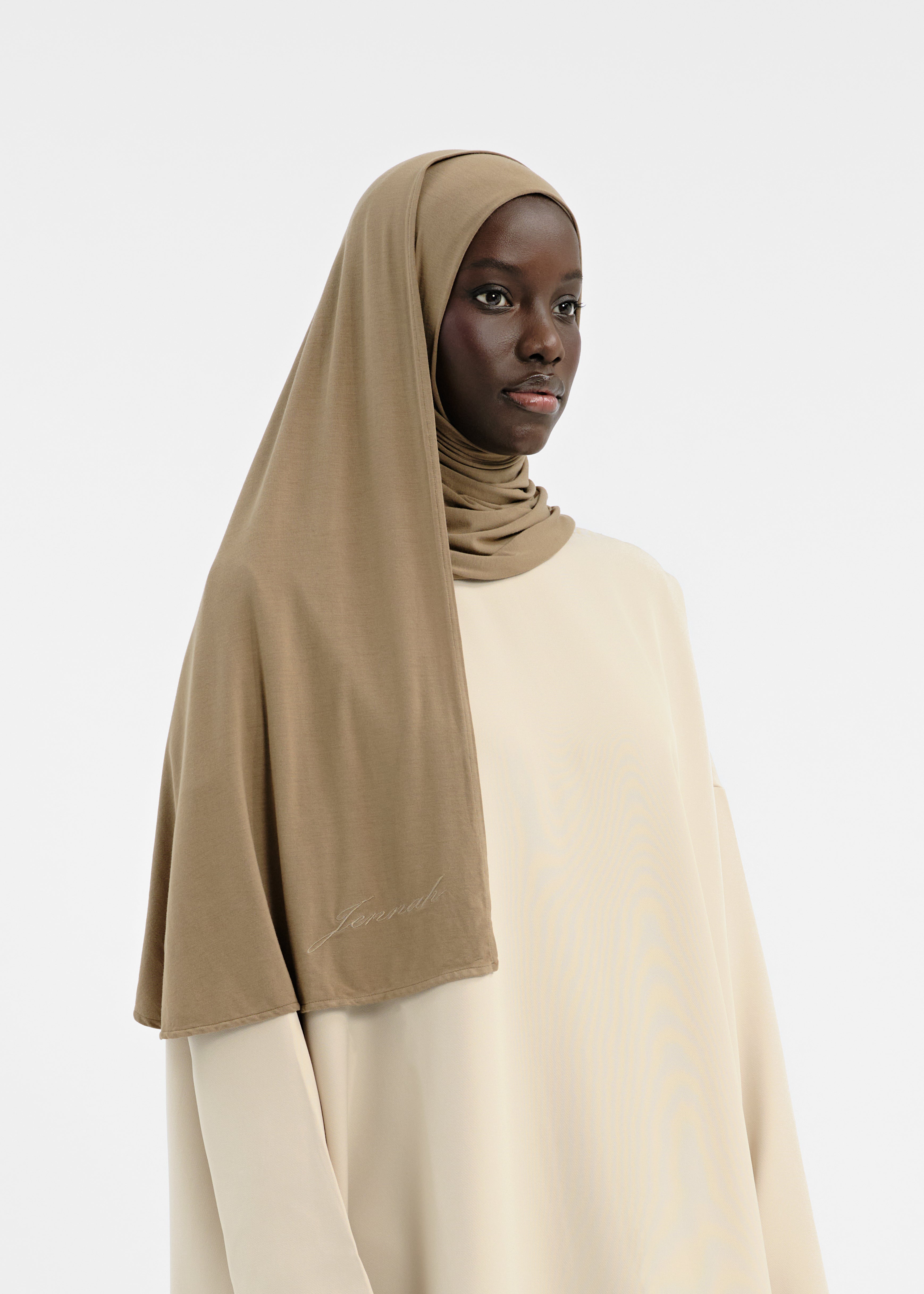 Easy-fit hijab taupe