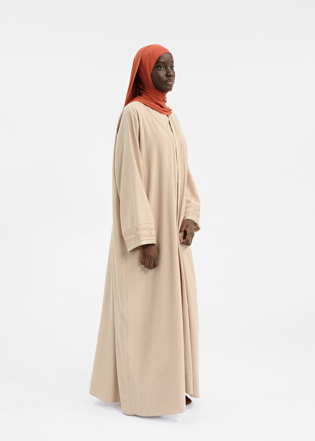 Abaya set safsaf beige