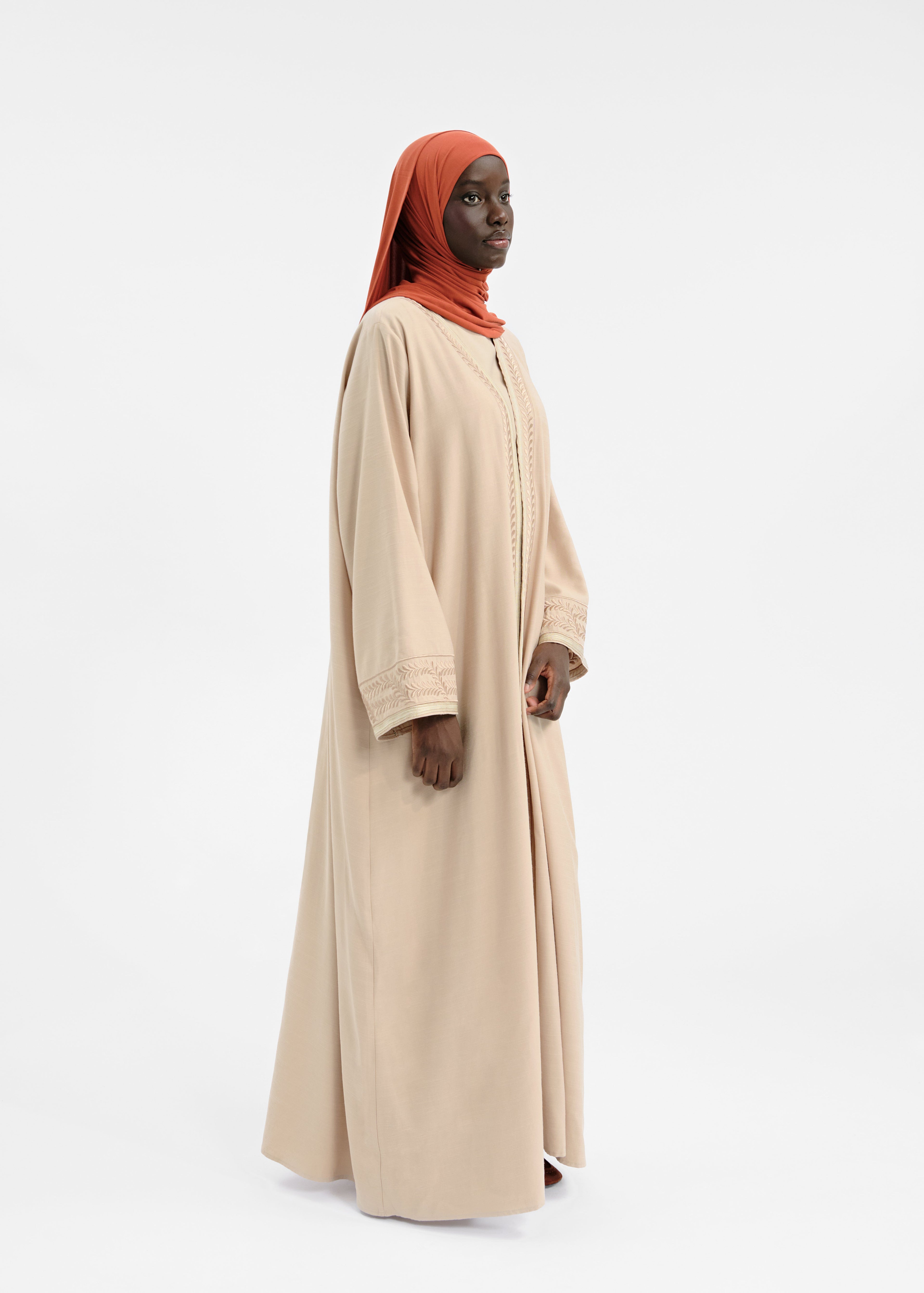Abaya set safsaf beige