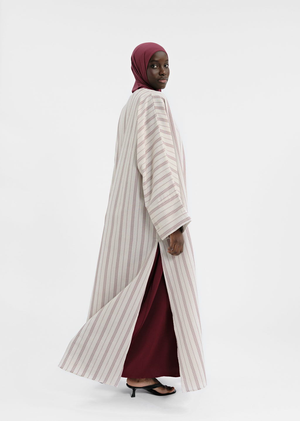 Abaya set Douiret bordeaux