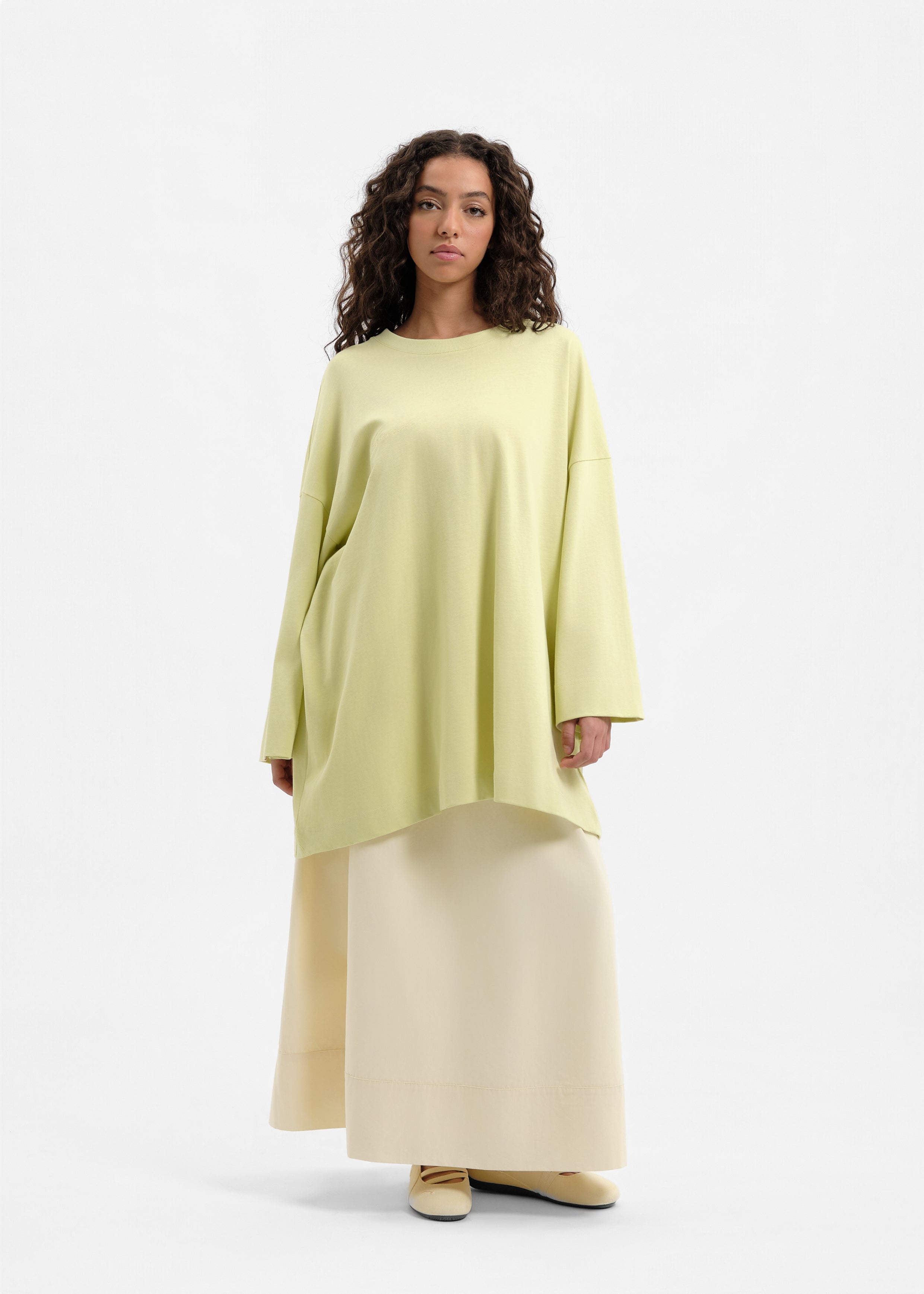T-shirt oversize sauge