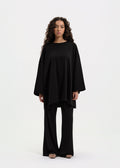 T-shirt oversize noir/gris