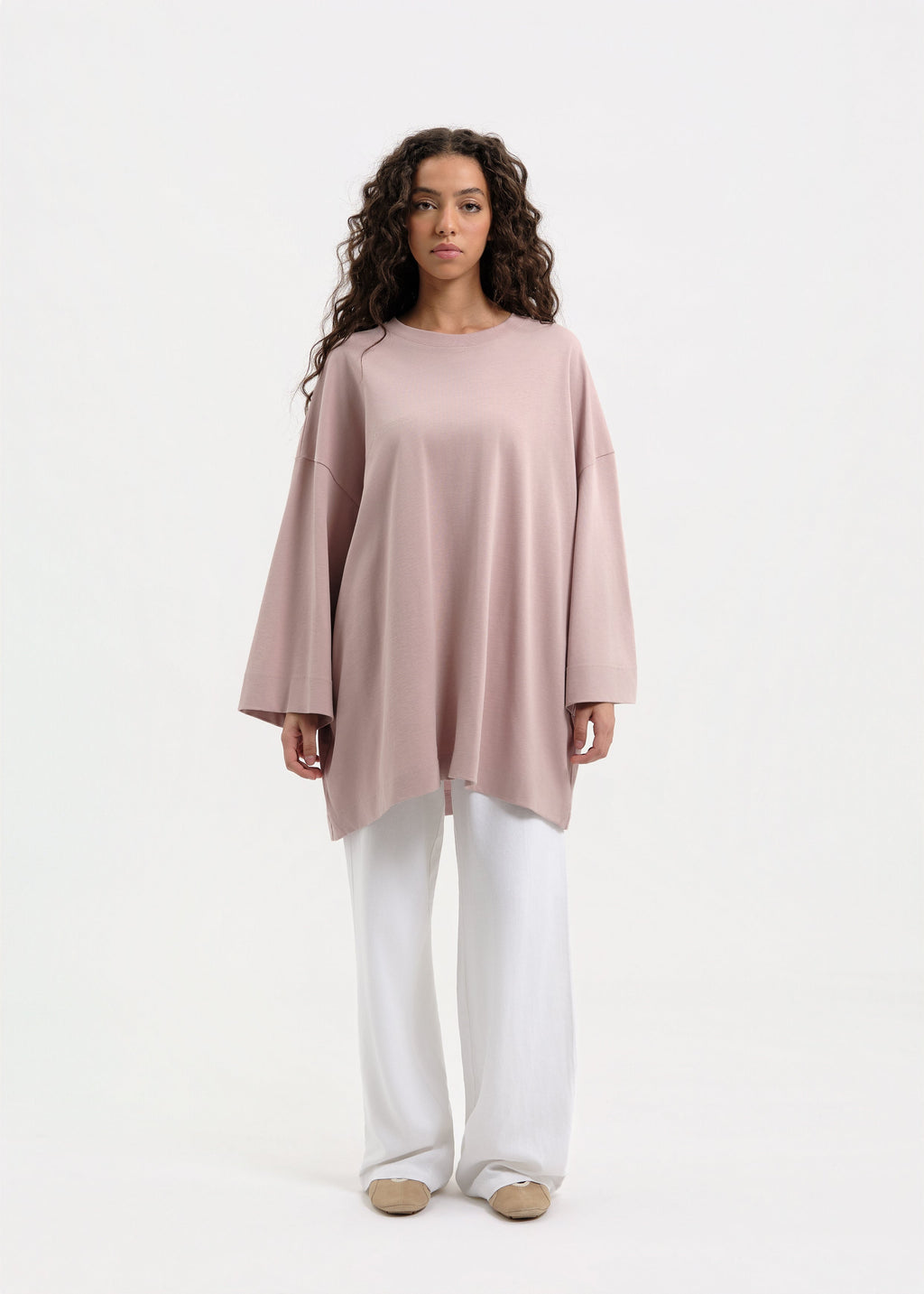 T-shirt oversize mink