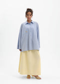 Chemise à rayures bleu/jaune