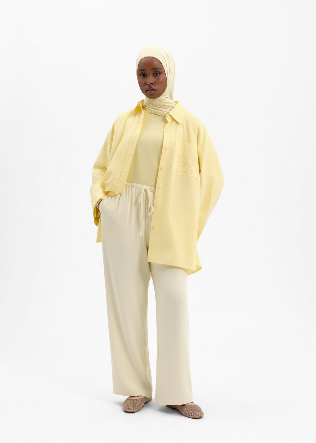 Chemise oversize citron