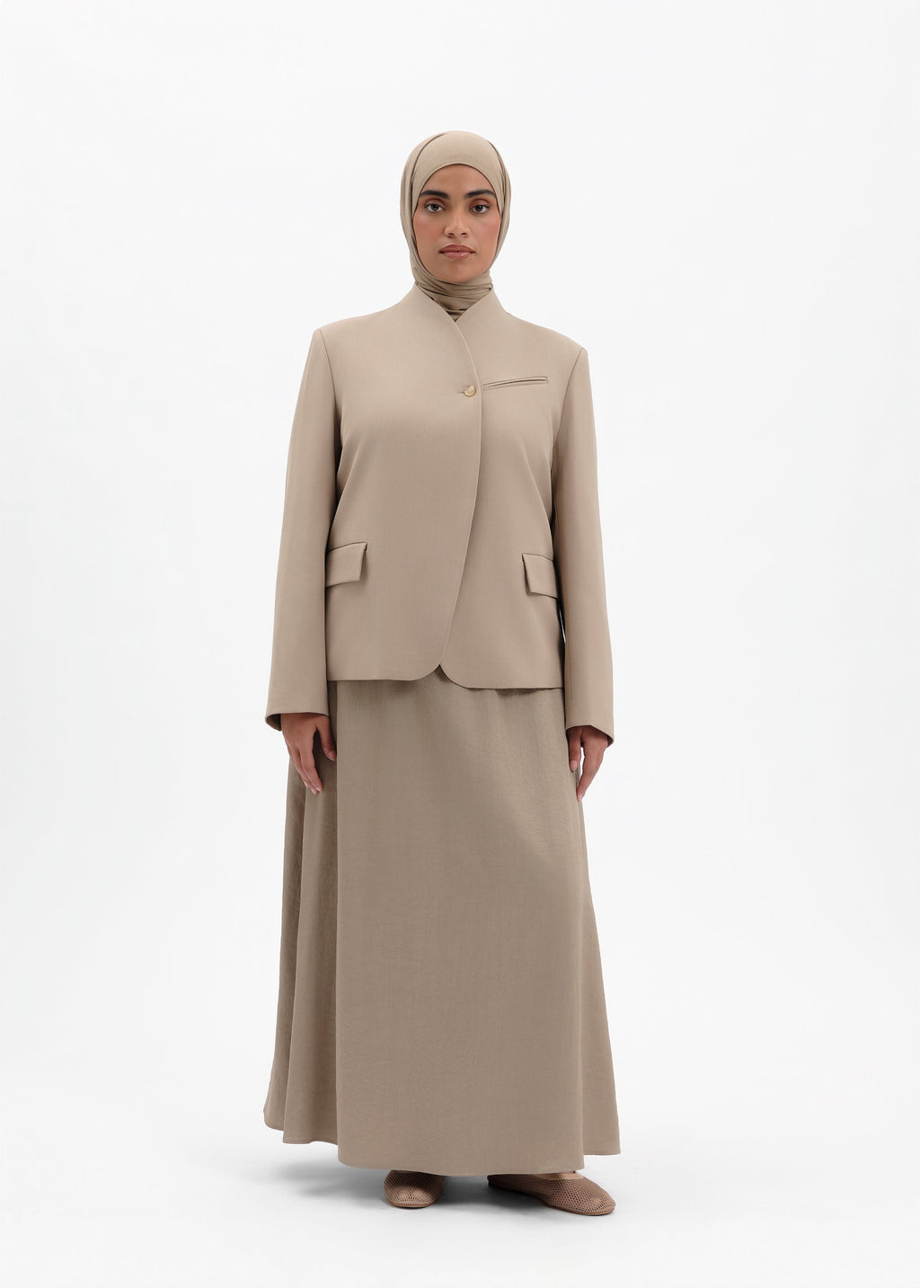 Blazer structuré taupe
