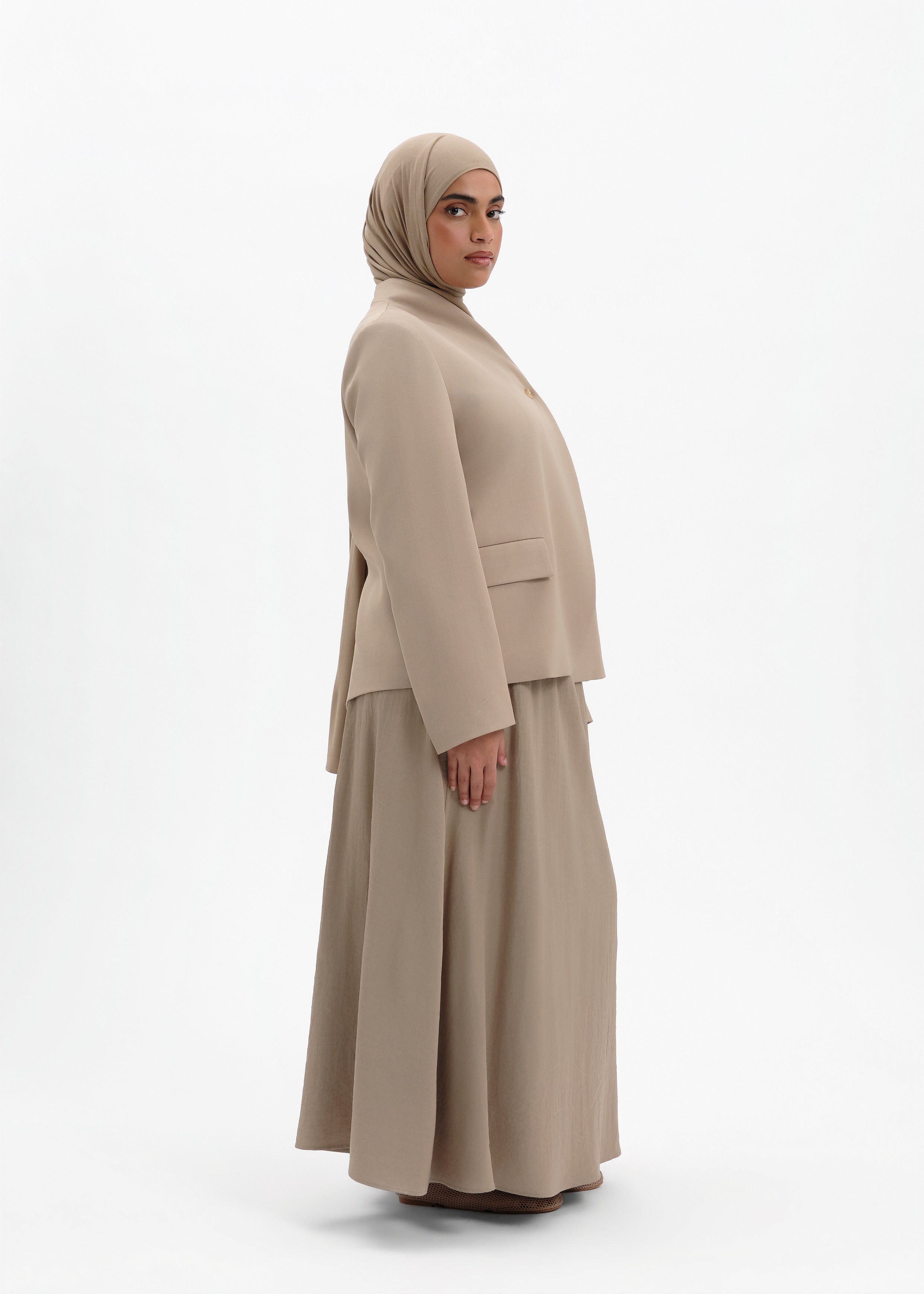 Blazer structuré taupe