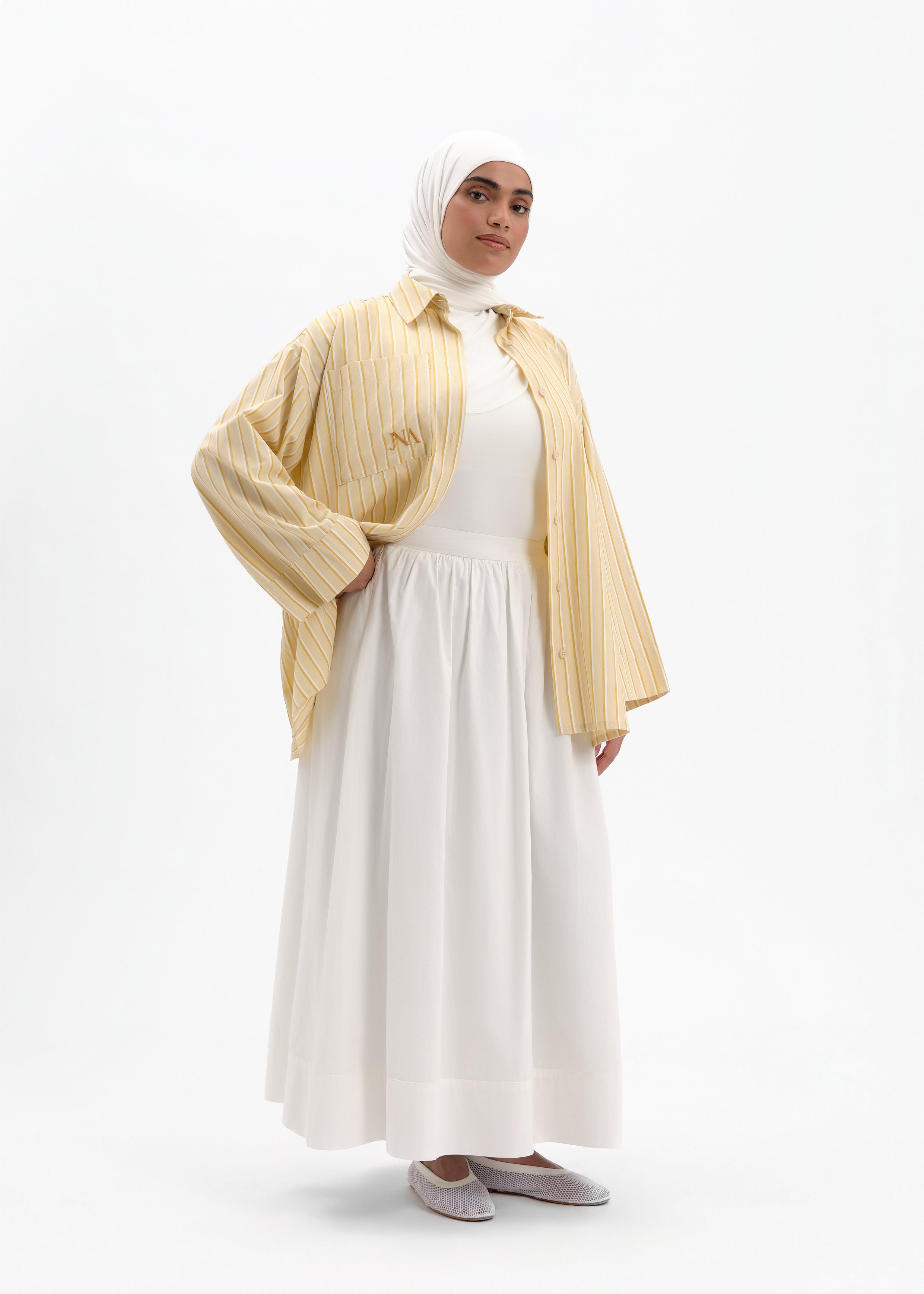 Jupe oversize summer blanc