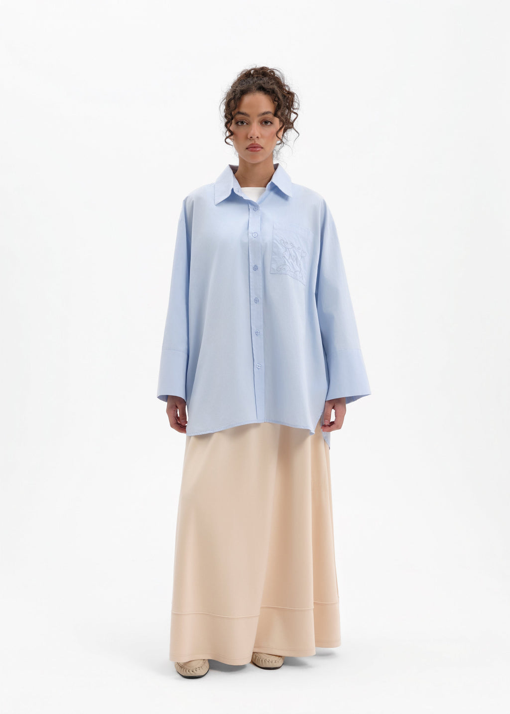 Chemise oversize blue