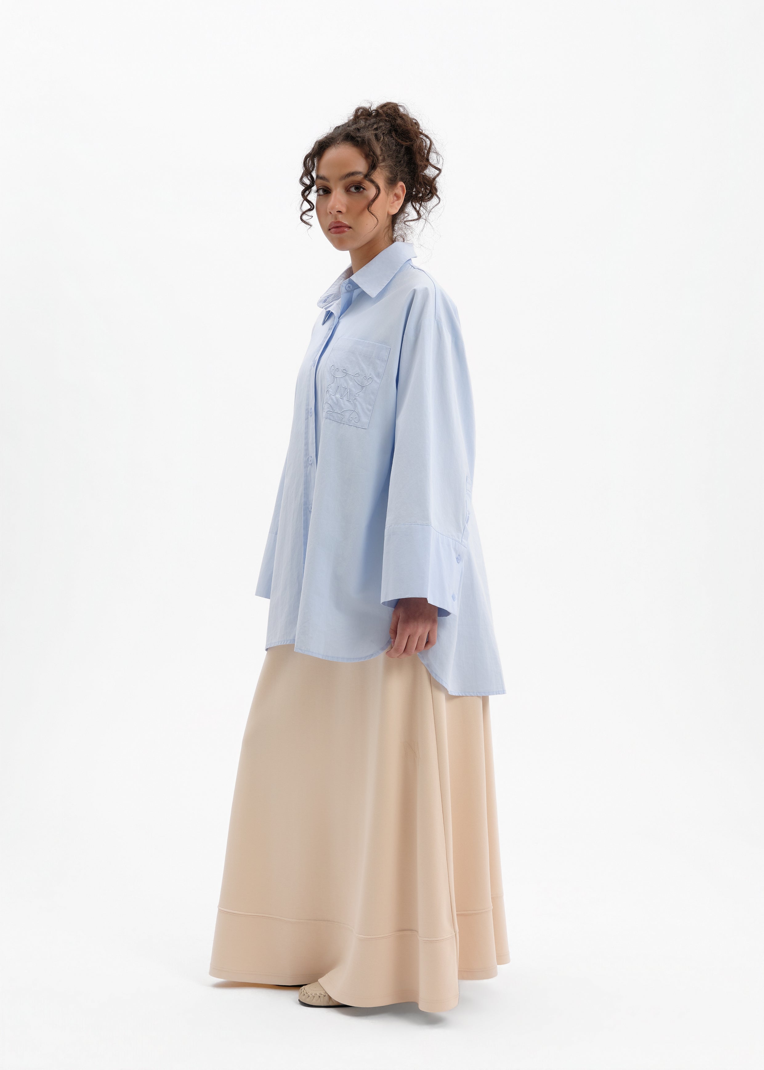 Chemise oversize blue
