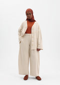 Pantalon barrel beige