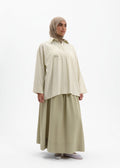 Chemise à rayures olive