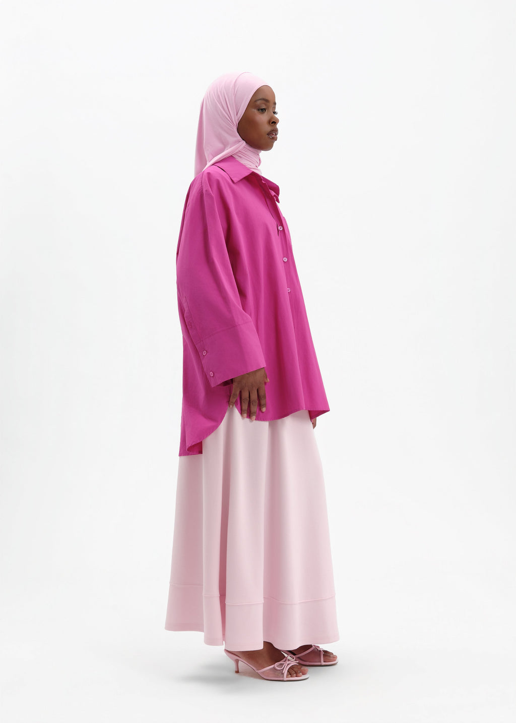 Chemise oversize fushia
