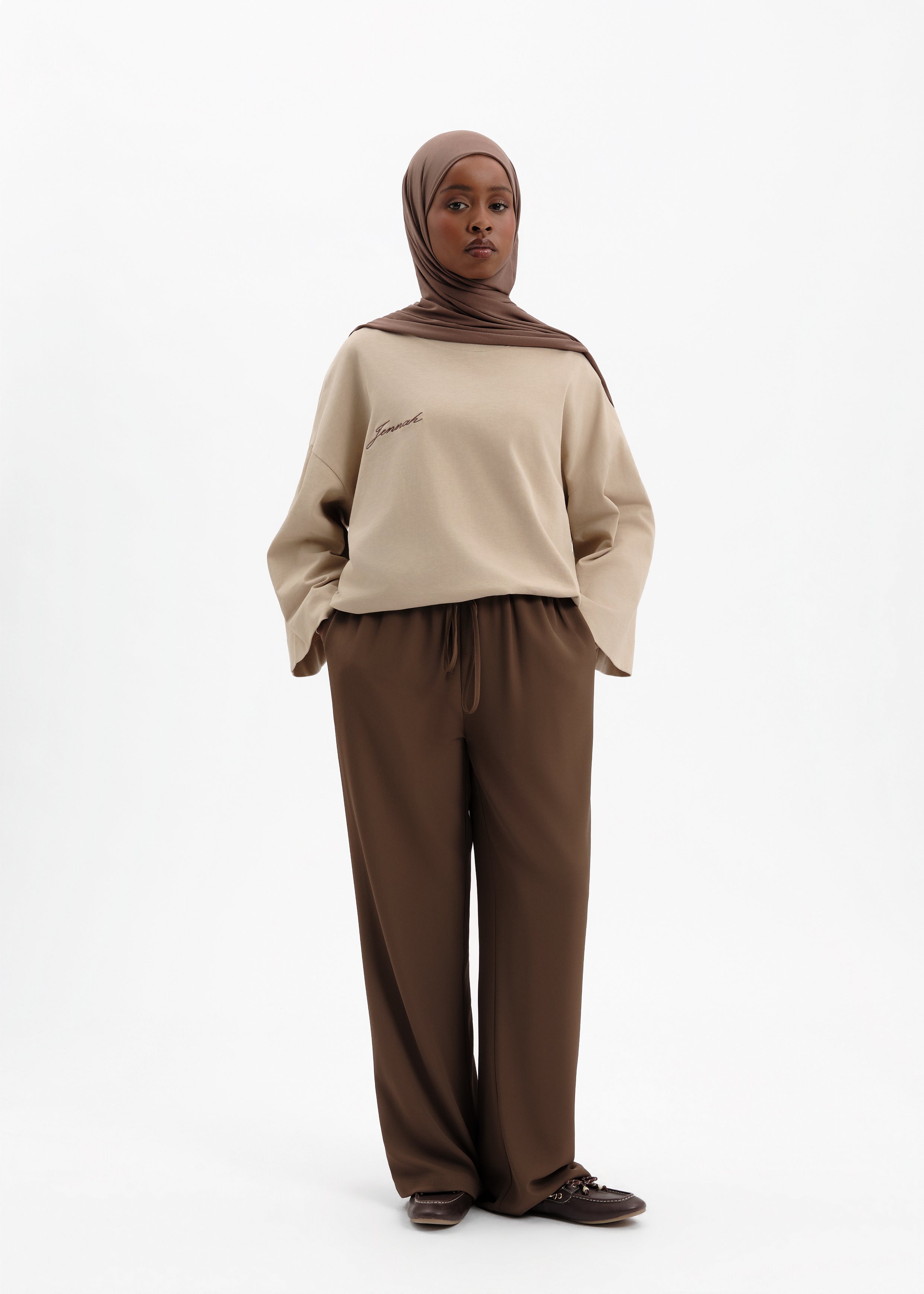 Pantalon essentiel marron