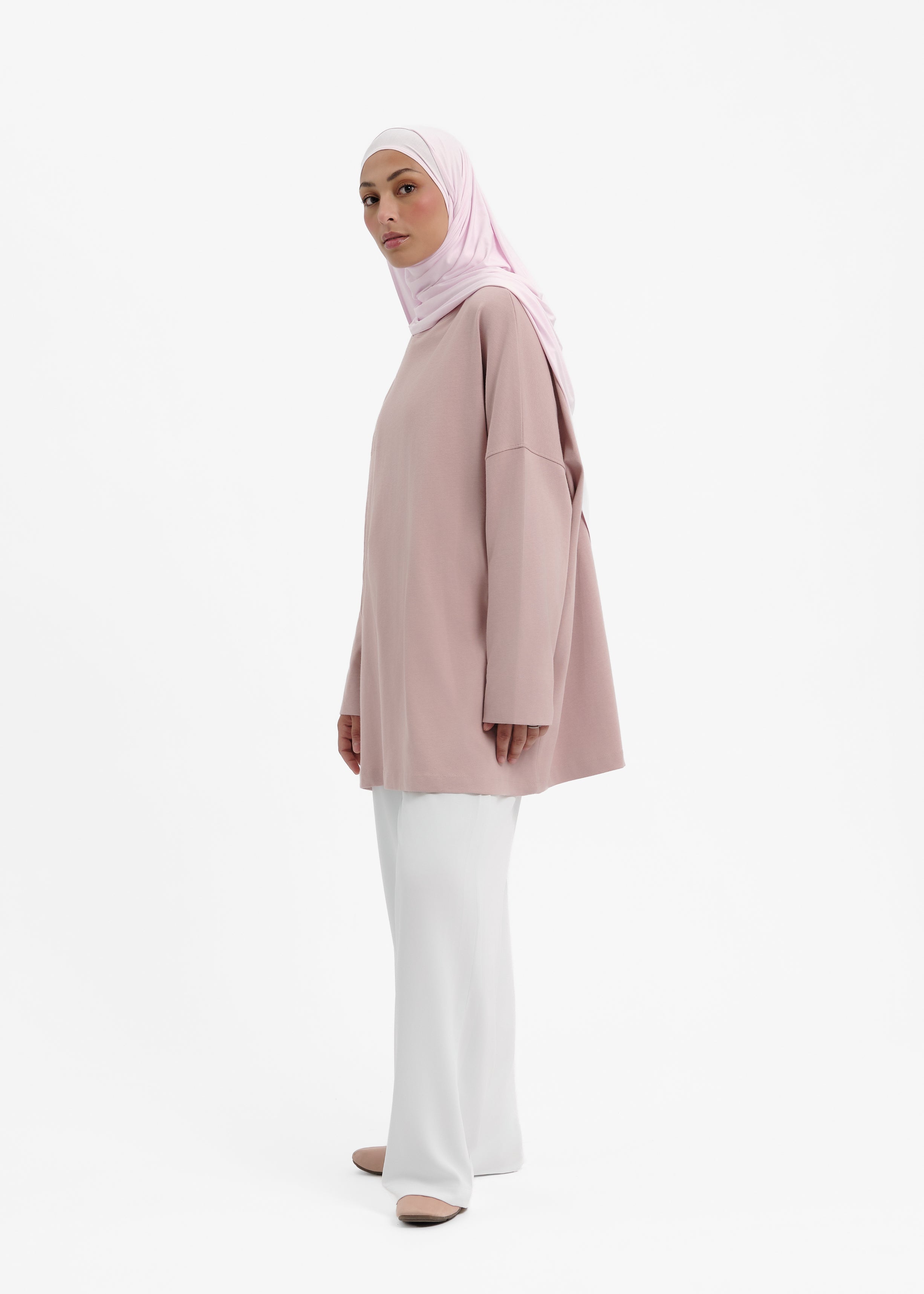 T-shirt essentiel vieux rose