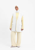 Blazer sans manches blanc