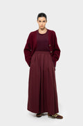 Jupe oversize bordeaux