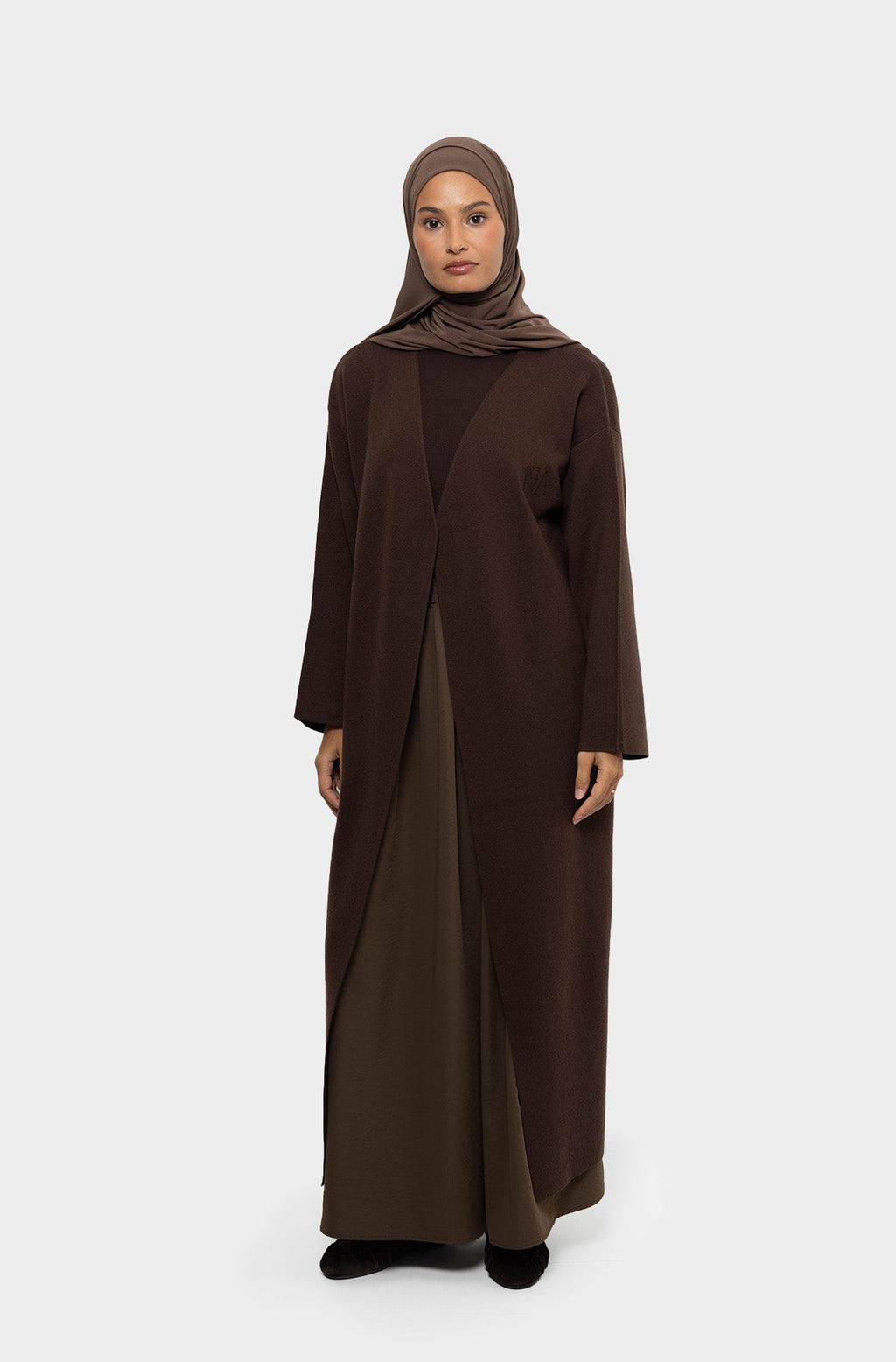 Cardigan long marron