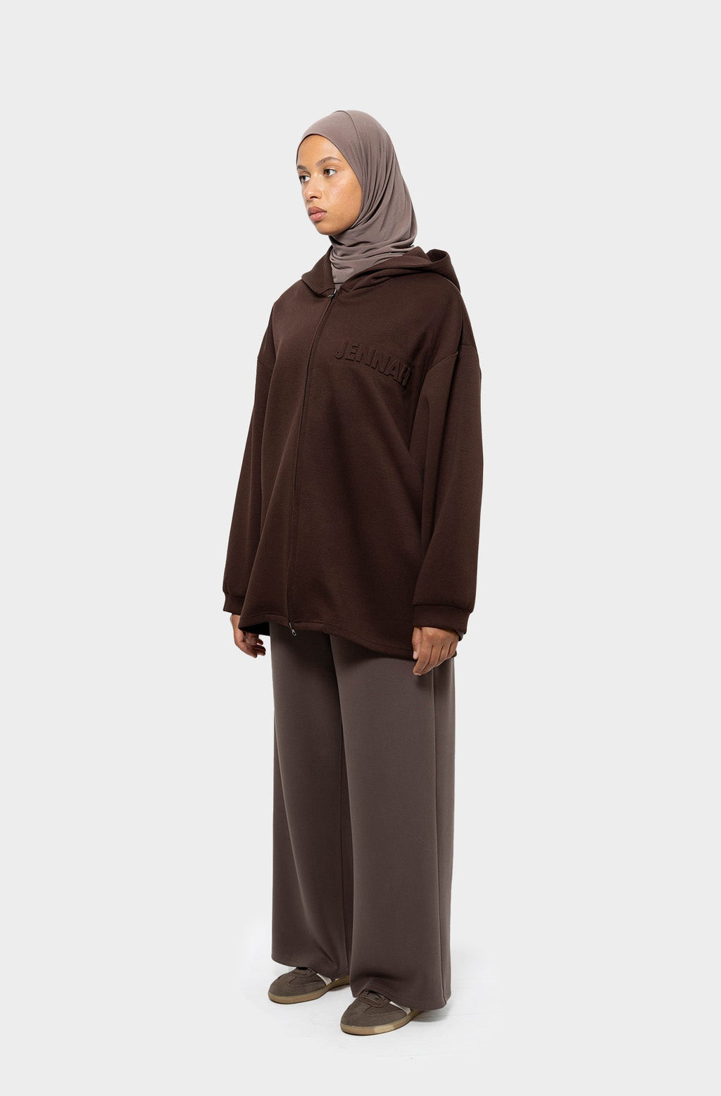 Sweat à capuche tencel cacao