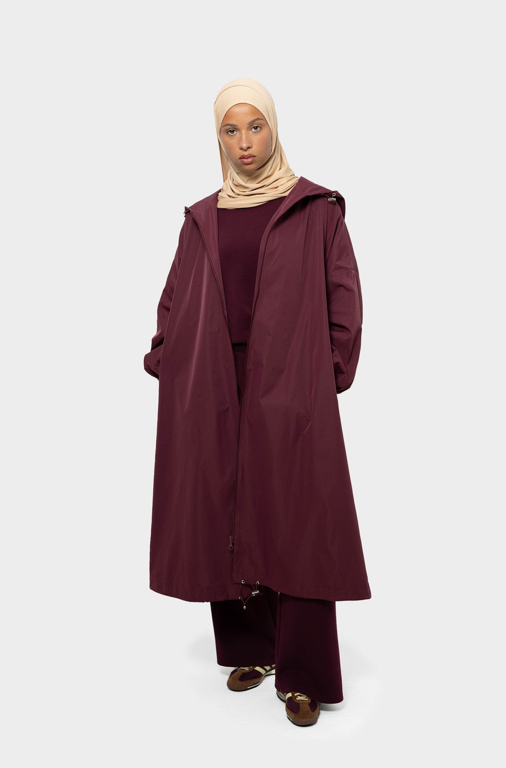 Parka à capuche burgundy