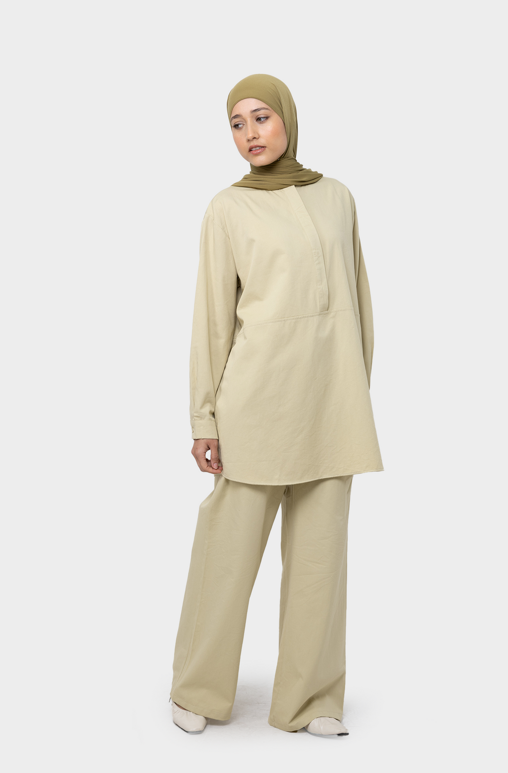 Ensemble coton anis