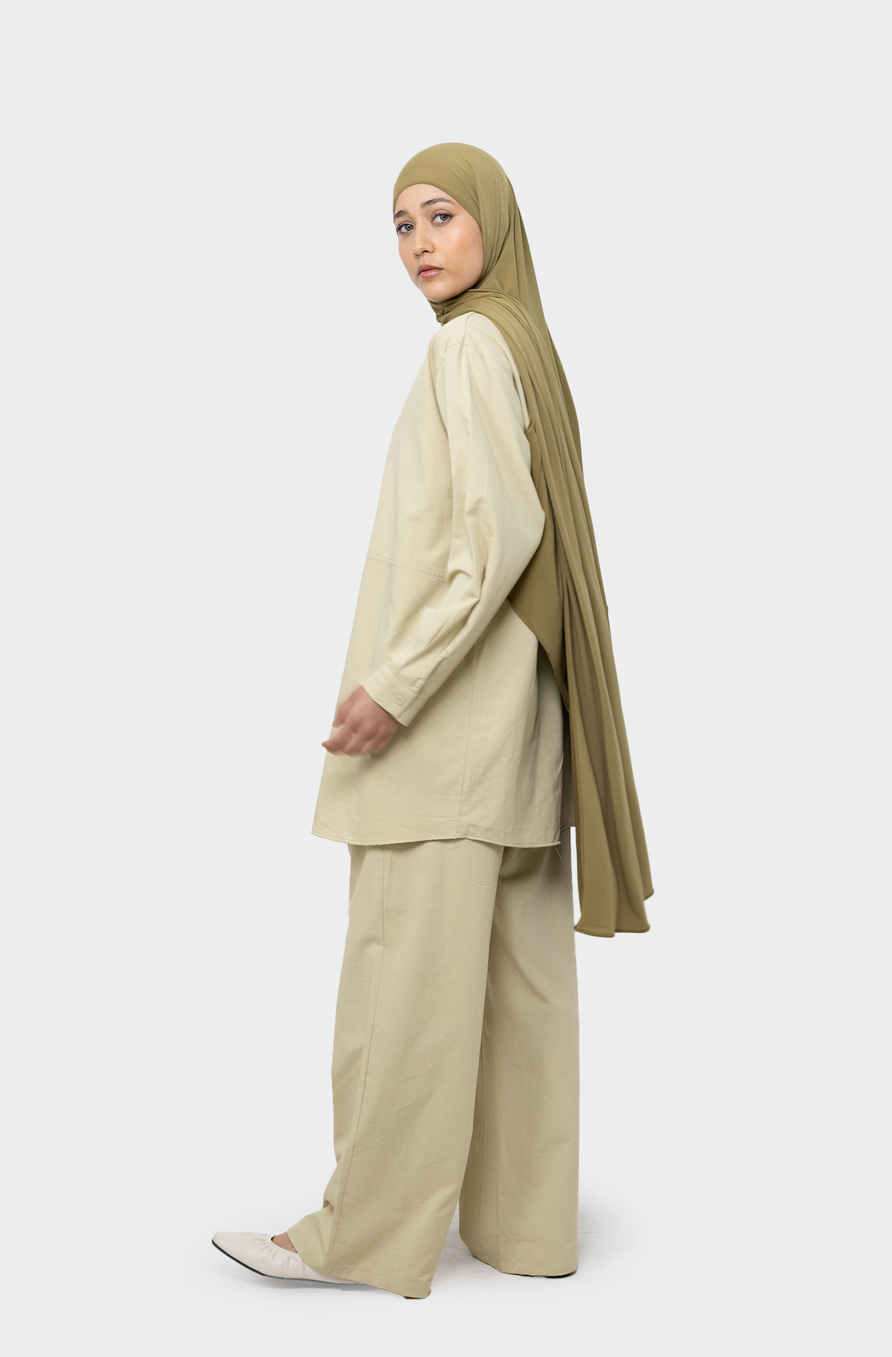 Ensemble coton anis
