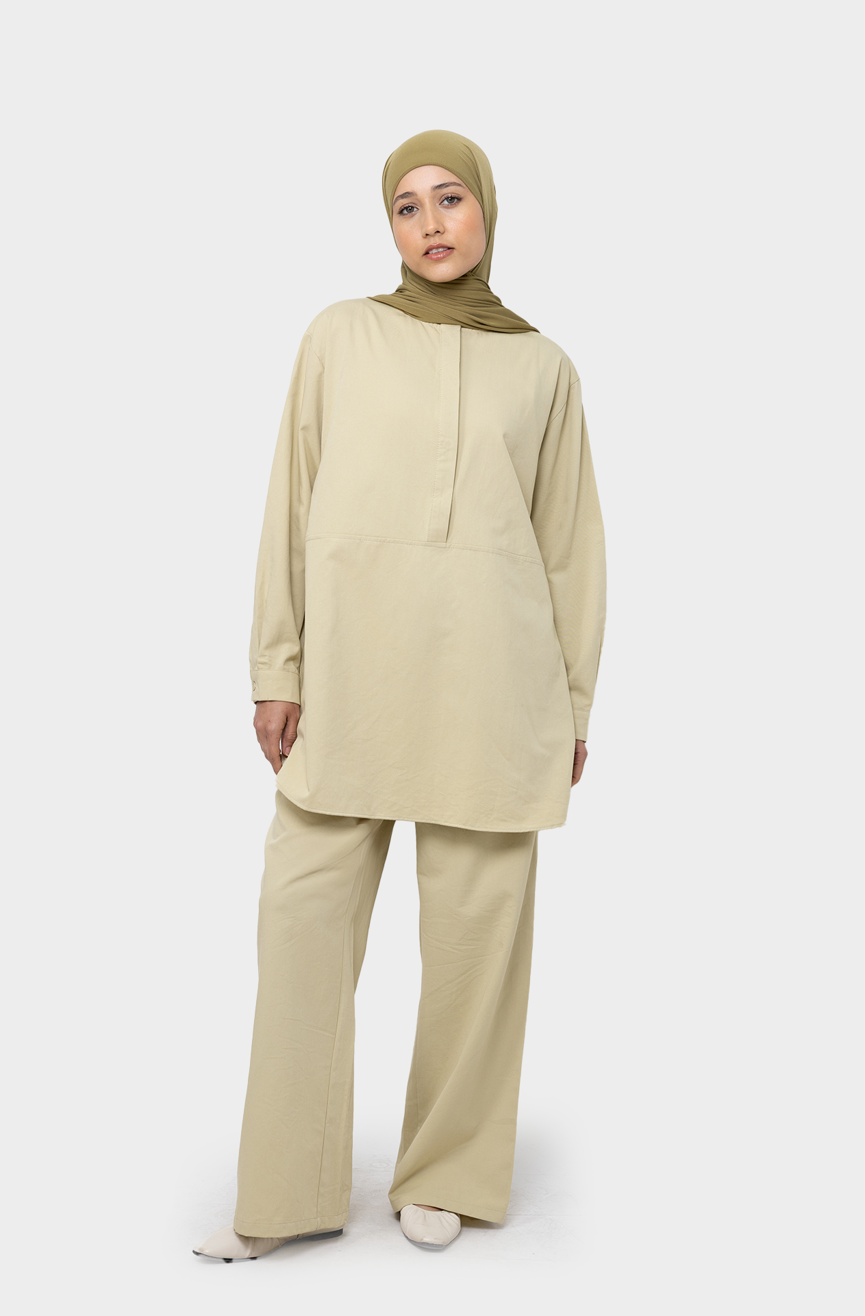 Ensemble coton anis