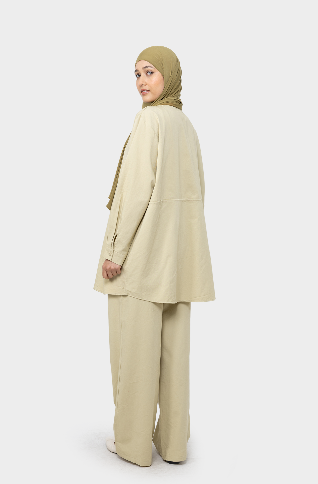Ensemble coton anis