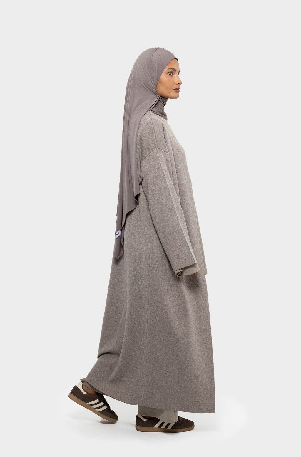 Cardigan long taupe
