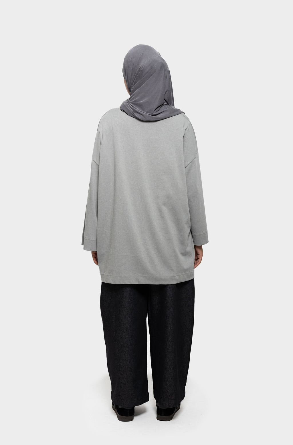 T-shirt oversize gris clair