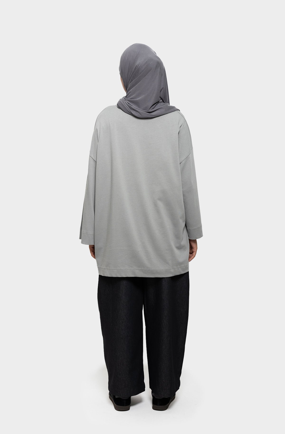 T-shirt oversize gris clair