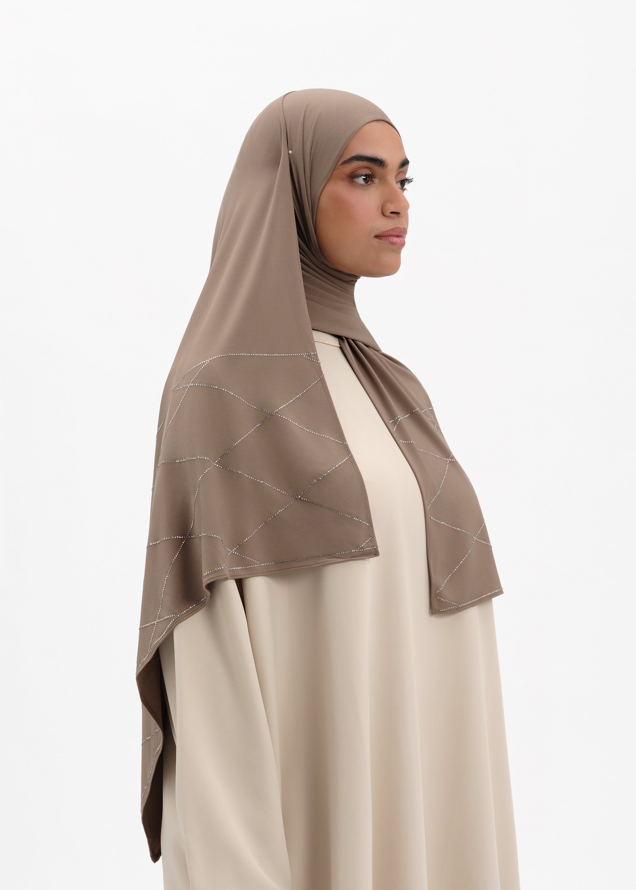 Jersey Baclava strass walnut