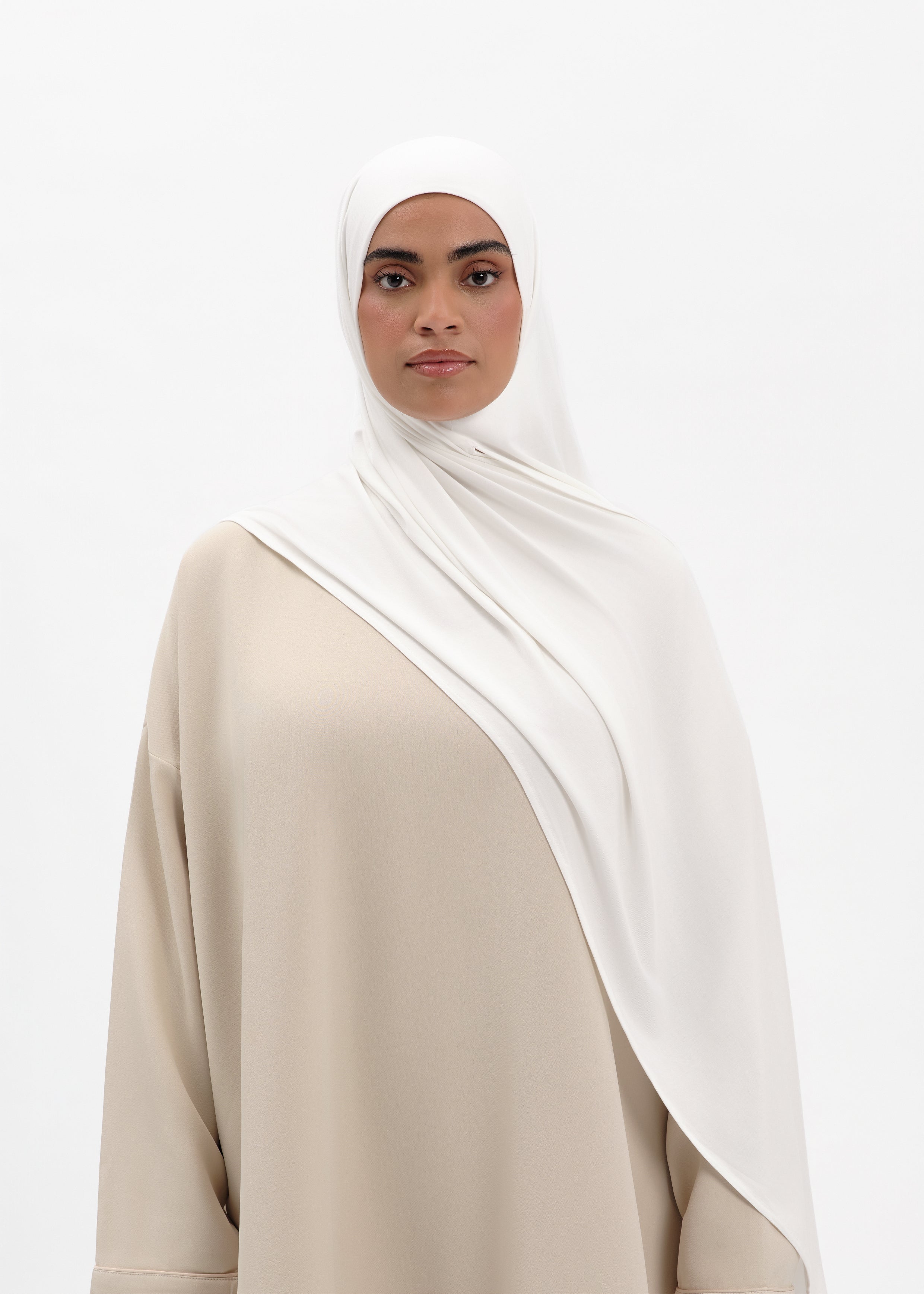 Easy-fit hijab blanc