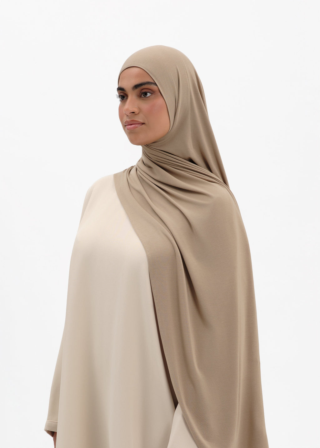 Easy-fit hijab beige