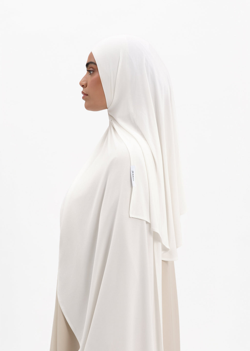 Easy-fit hijab blanc