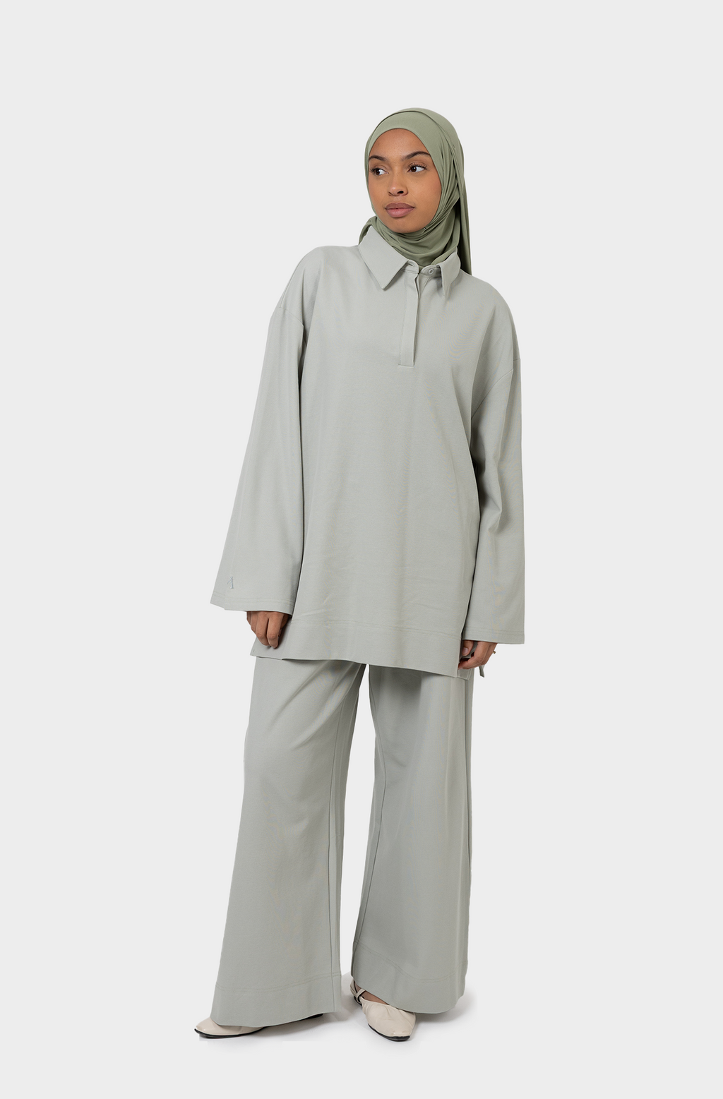 Ensemble polo sauge