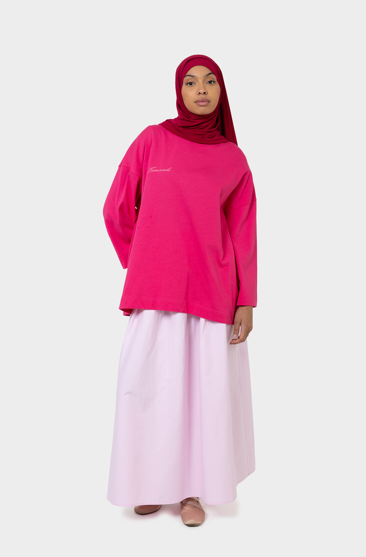 T-shirt oversize fushia JNA