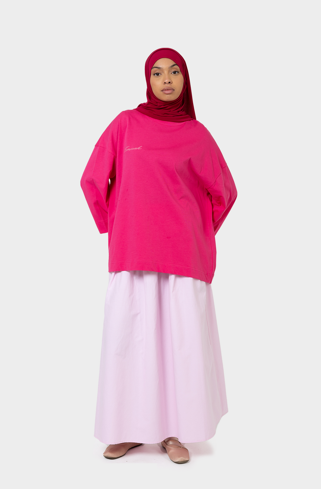 T-shirt oversize fushia JNA