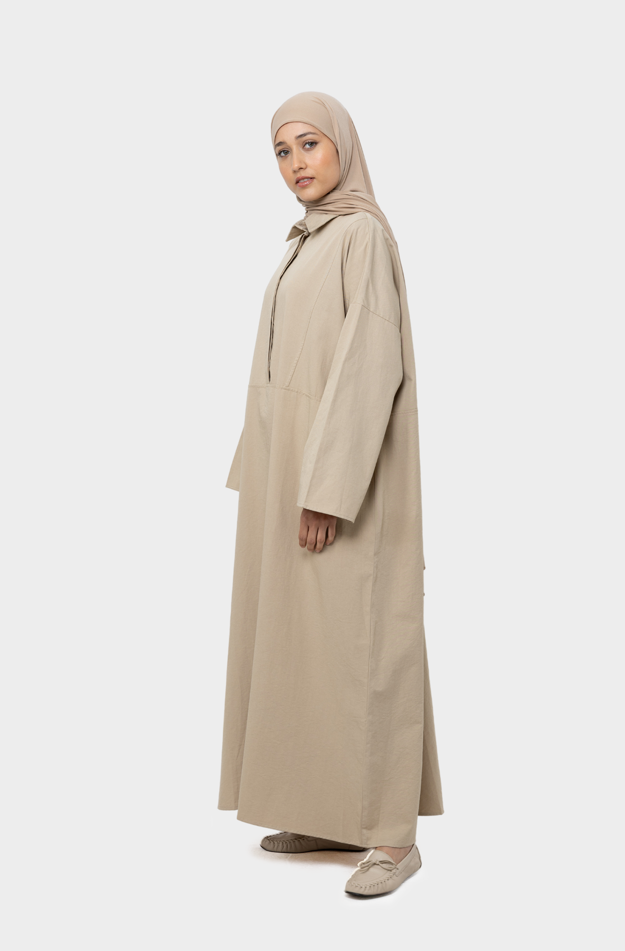 Robe coton beige