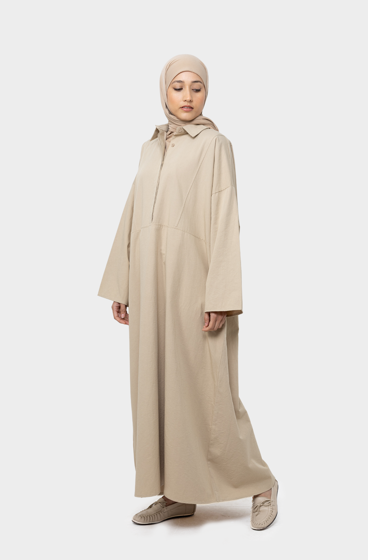 Robe coton beige