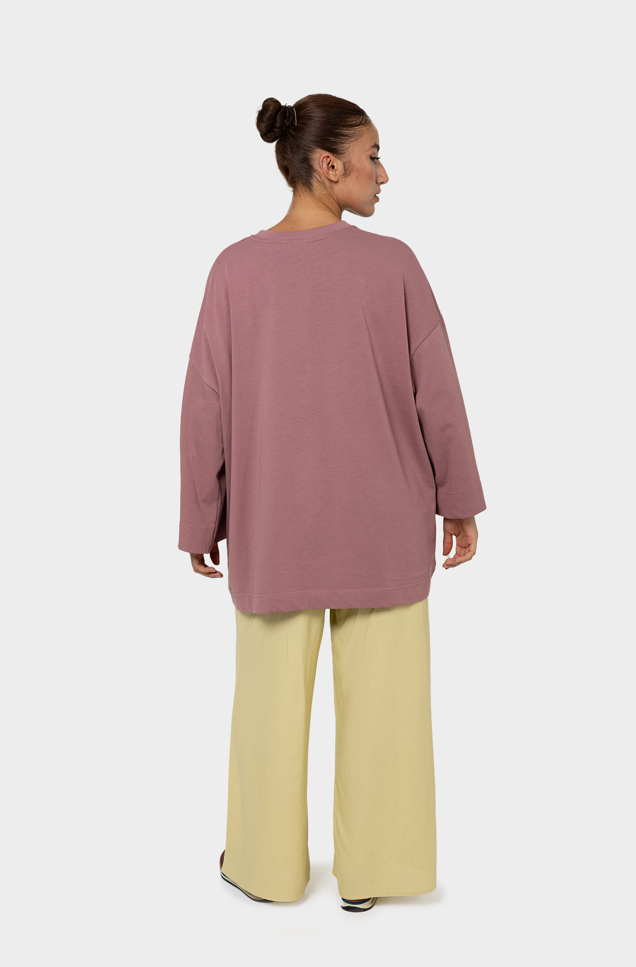 T-shirt oversize rose gold/lime